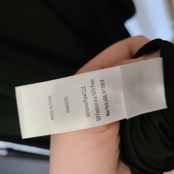 Adrianna Papell Asymmetrical Cut 3/4 Sleeves Black Evening Dress 16W NWT - Picture 8 of 12